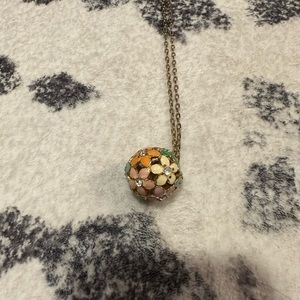 Long Gold Chain Floral Ball J.Crew Necklace